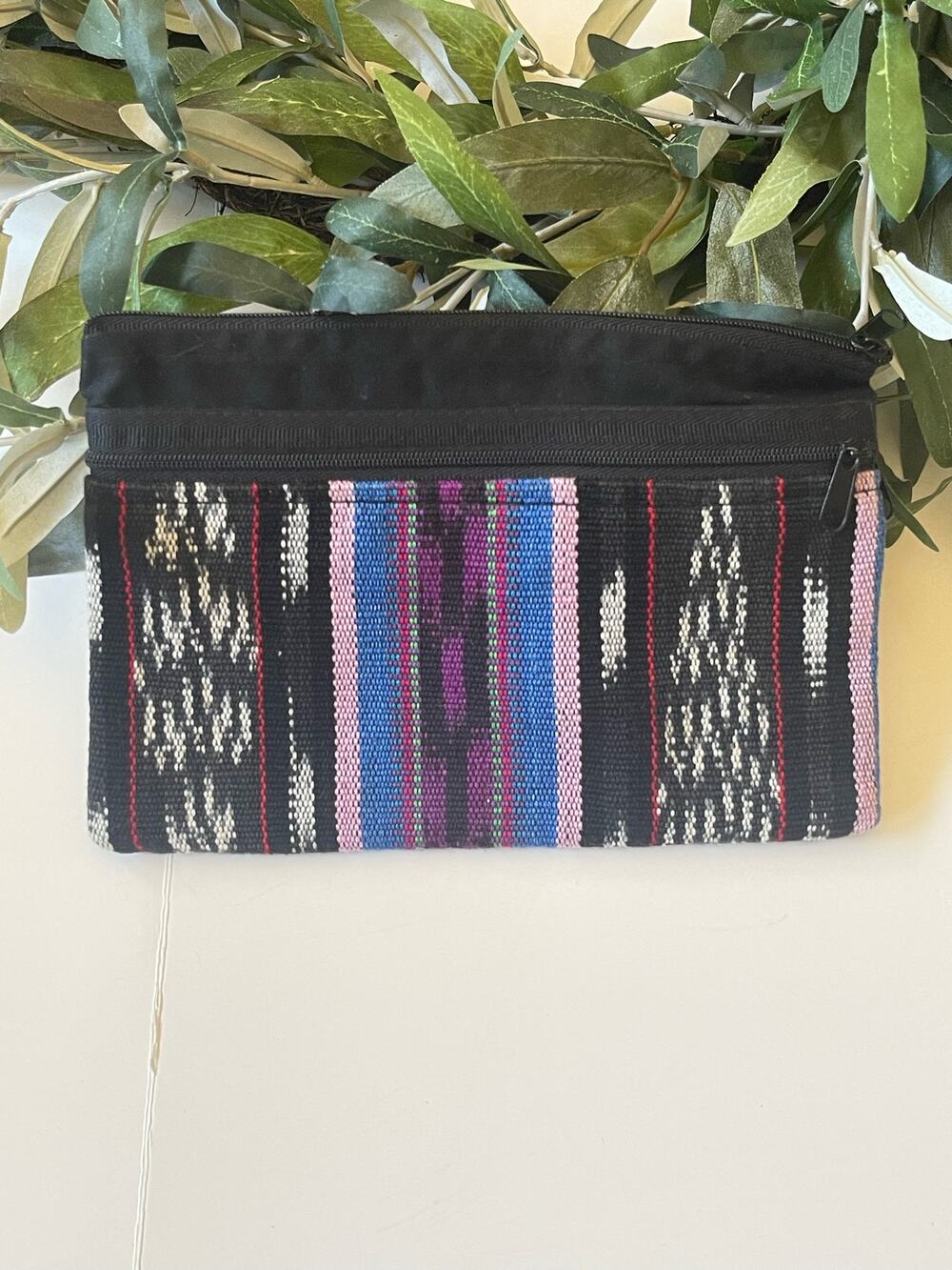 Handmade Woven Pouch Makeup Pencil Bag Zippered